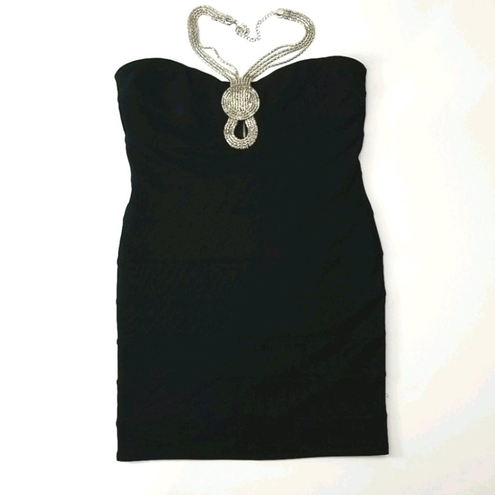 Forever Black Strapless Dress